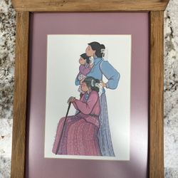 Virginia A Stroud Print Of Three Generations Of Weavers