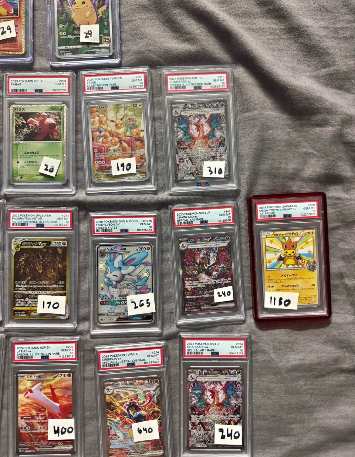 Pokemon PSA Slabs - Mint Condition TCG Trading Cards (READ DESCRIPTION)