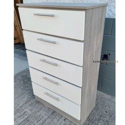 NEW GRAY&WHITE 5 Drawers Dresser 