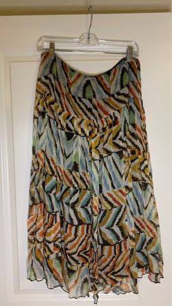 100% silk colorful skirt by Nine West