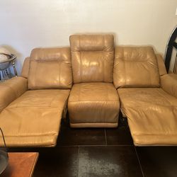 Beautiful  camel color  leather couch