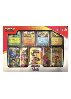 Pokemon TCG Scarlet & Violet 151 Mini Tins 5-Pack Costco Exclusive *NEW SEALED*