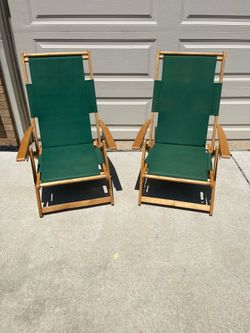 Folding Beach Chairs - Set of 2