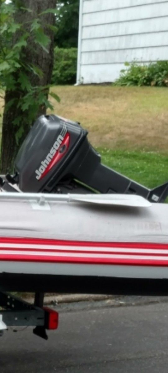 1998 JOHNSON USED 10 TIMES 2 CYCLE 15 HP OUTBOARD SHORT SHAFT