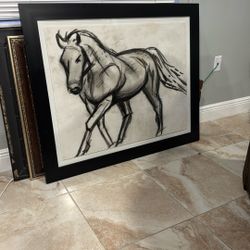 Hermoso Cuadro Enmarcado Con Su Cristal 