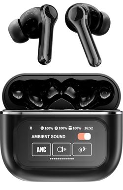 Touch Screen ANC Wireless Noise Cancellation Bluetooth Earbuds