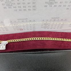 10k Yellow Gold Cuban Bracelet 11.6g 8"