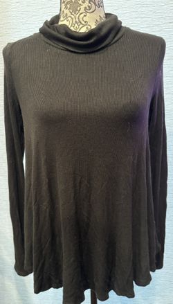 From Anthropologie Black Turtleneck Shirt Size S