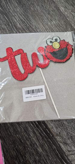 Elmo cake topper terrible two years old