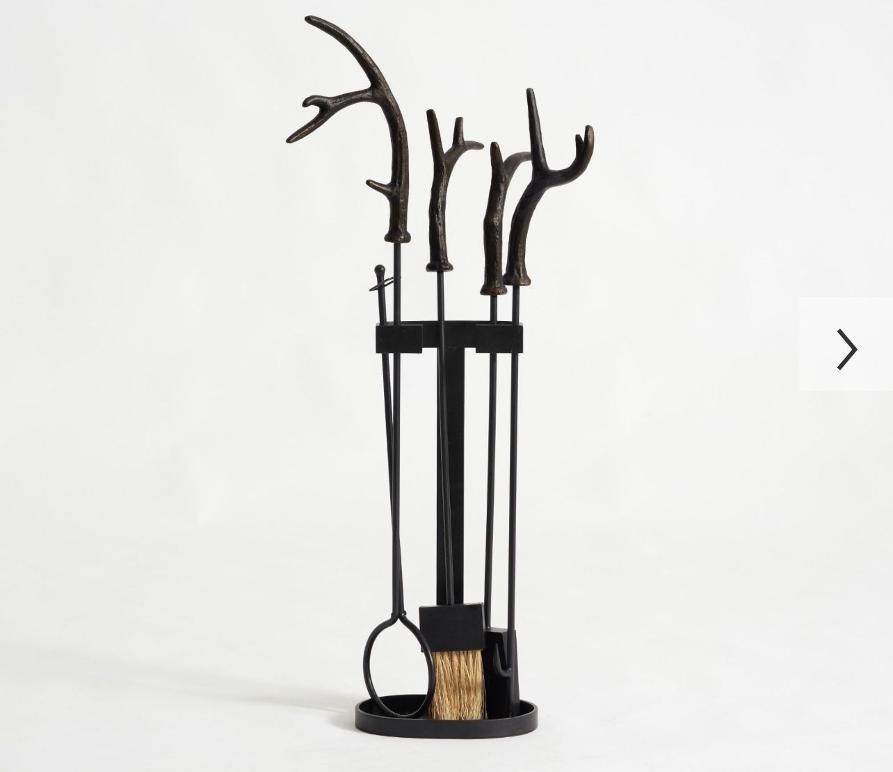 Pottery Barn Antler Fireplace Tool Set