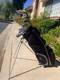 Complete Nike golf set!! Nike CCi Irons and SQ Machspeed Woods with Nike Stand Bag