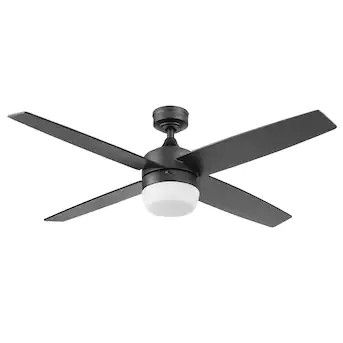 💯 Brand New Harbor Breeze Boltz II 52-in Matte Black Color-changing Indoor Ceiling Fan with Light Remote (4-Blade)
