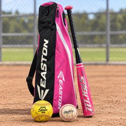 Worth Lithium Pink Youth Bat 25/13 Easton Bag Rawlings Trump Balls Lot