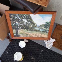 Youth Painting By Geo Keener Rare Overpaint