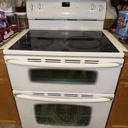 White Maytag Gemini Double Oven