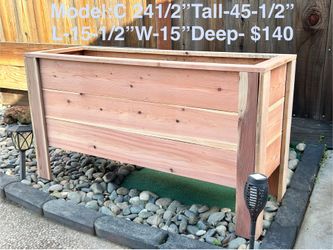 Redwood Raised Garden Planter Box, 15”