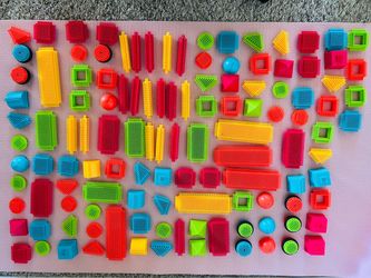 Picasso Tiles: Bright Multicolor Bristle Building Toy Set for Kids