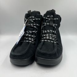 NEW Hey Dude Water Repellant Boots Women’s 11 High top Black Suede Shearling lined NWT