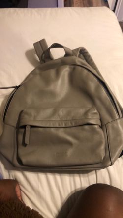 Grey uri minkoff leather backpack