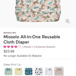 Baby Clothe Diaper - New- Bambino Miosolo $15