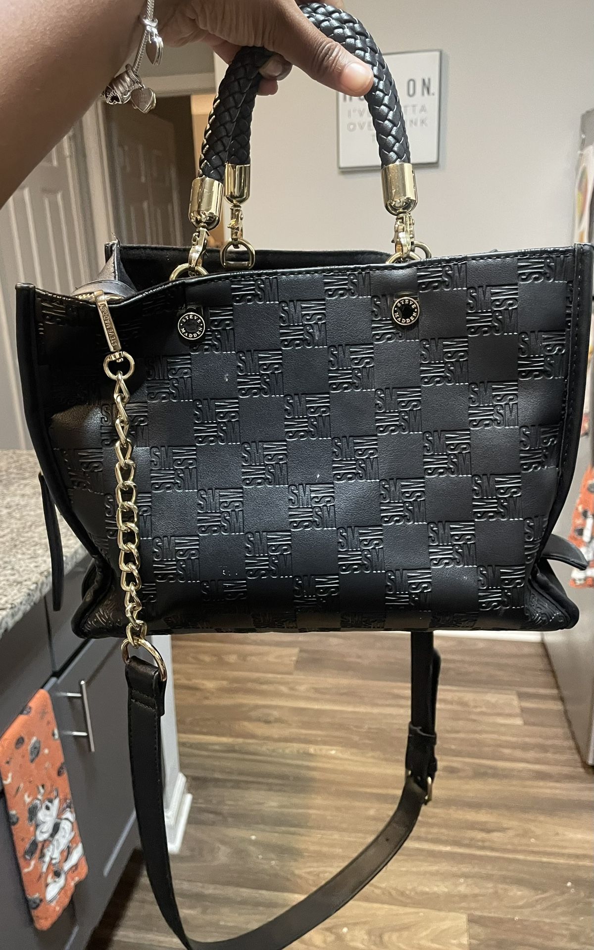 Steve Madden Black & Gold Purse