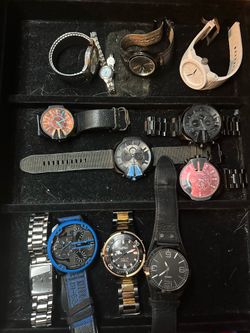 Watch Collection Lot (14 Watches) – Diesel, Invicta, Kenneth Cole, Guess – For Parts / Repair