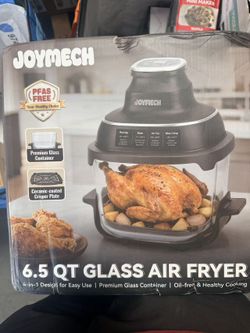 6.5-Quart Glass Air Fryer with 4 Cooking Modes – Brand New, Open Box