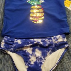 Girls 10/12 Cat & Jack Swim Suit 