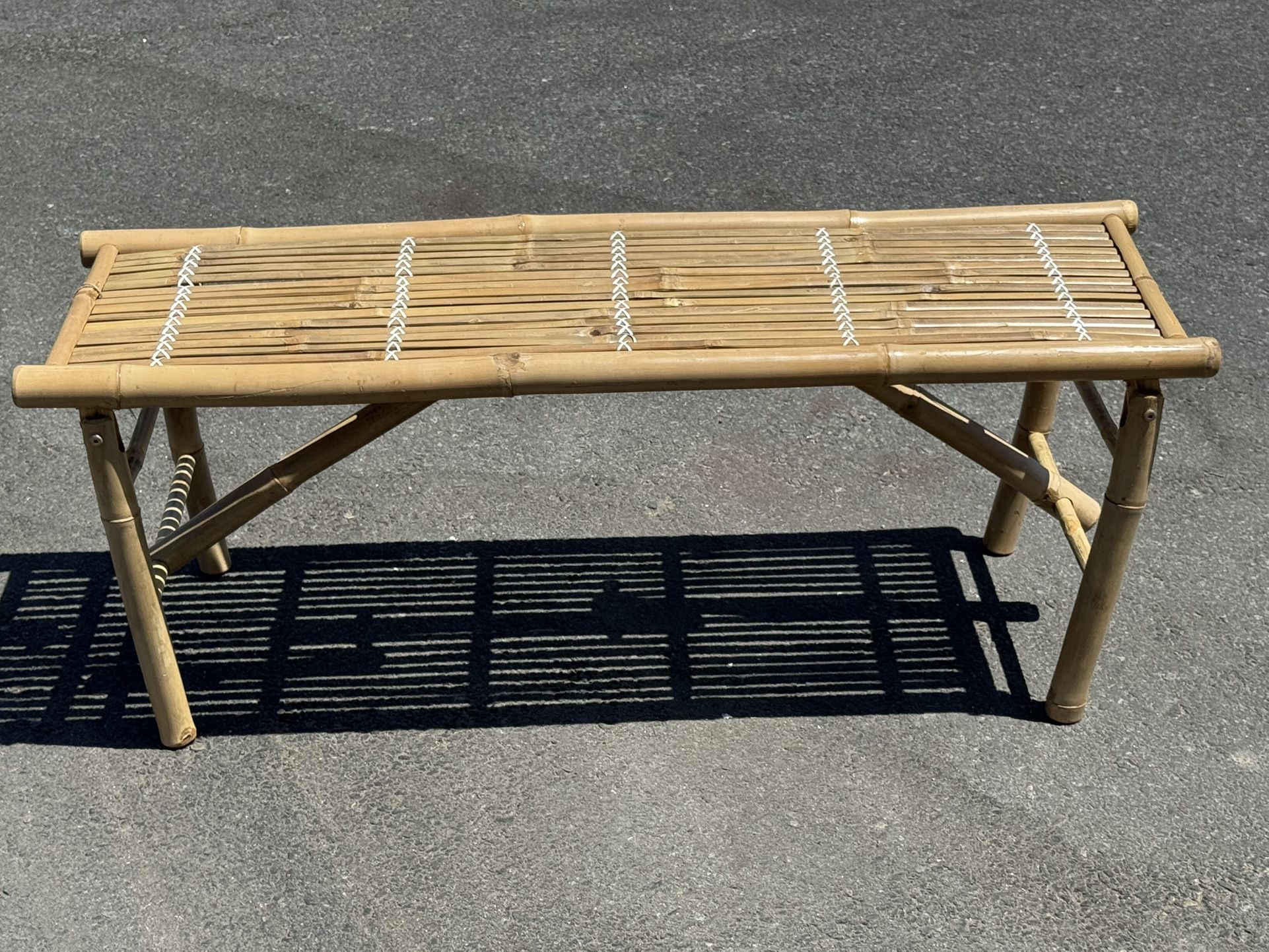 Bamboo Bench Folds Brand New