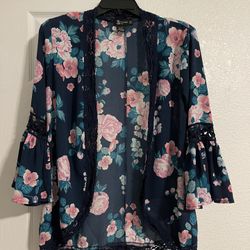 Miss Chievous Floral Kimono Style Cover Up