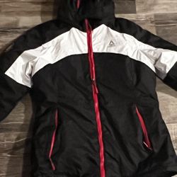 Reebok 3 in one system jacket size medium black red & white !! Retail $160