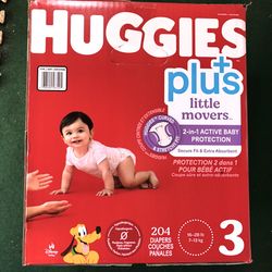 Huggies Little Movers Plus Size 3/204 Diapers