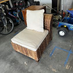 One Chair Cushion And Pillow 