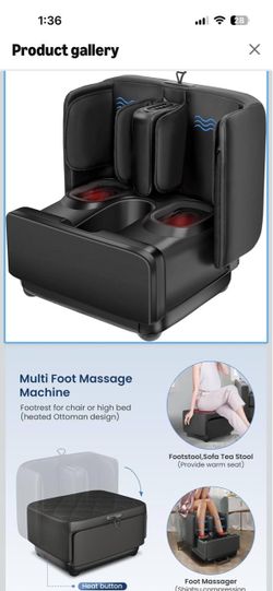 Foot calf massager with heat 2in
