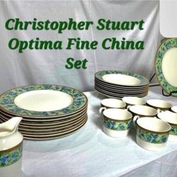 Christopher Stuart Optima Vintage Fine China Set - Priced To Sell!