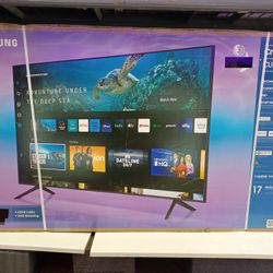 65" Screen Led Smart 4k By Samsung Crystal. 1 Year Warranty