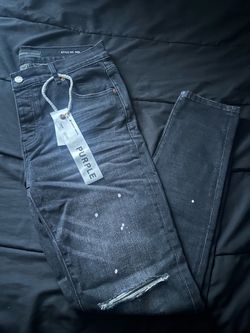 Black purple brand jeans