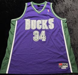 Men 2XL Vintage Nike Ray Allen Milwaukee Bucks NBA Stitched Jersey