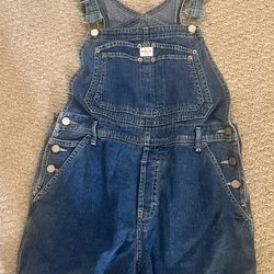 Calvin Klein Jeans Denim Short Overalls Women's Size M Blue Vintage CK