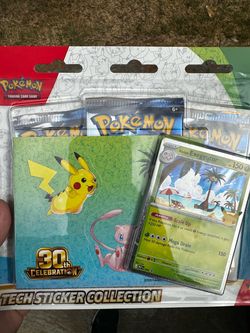 Pokemon 30th Celebration Tech Sticker Exeggutor Alolan 3 Packs