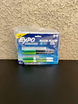 NEW EXPO Dry Erase/Wet Erase Mixed Marker Set, Green **$10 for (6) - 4 Packs**