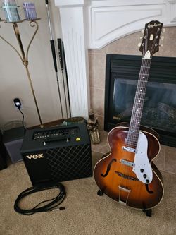 1952 NY Master Built Epiphone Zenith w a 1960, mij, Kent WC-25 pickup kit