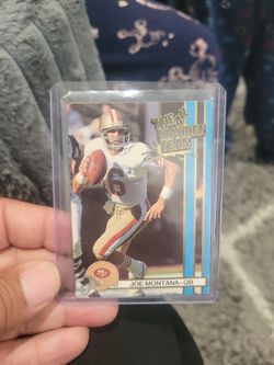Joe Montana the all madden team enboss football card