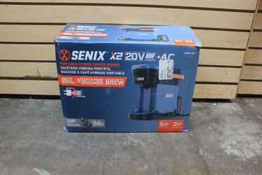 Senix X2 Coffee Maker Single Serve Portable 2-in-1 20V 5.0Ah Battery CMX2-M4