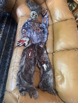 Zombie Halloween Costume with Mask and Gloves
