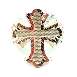 10KT Yellow Gold Nugget Cross Ring 5.40g Size 12.5 200360/8