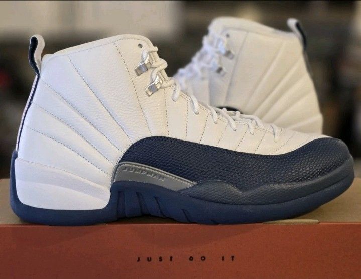 NEW SIZE 12 MENS NIKE AIR JORDAN RETRO 12 FRENCH BLUE 2025 WHITE CT8013-114 