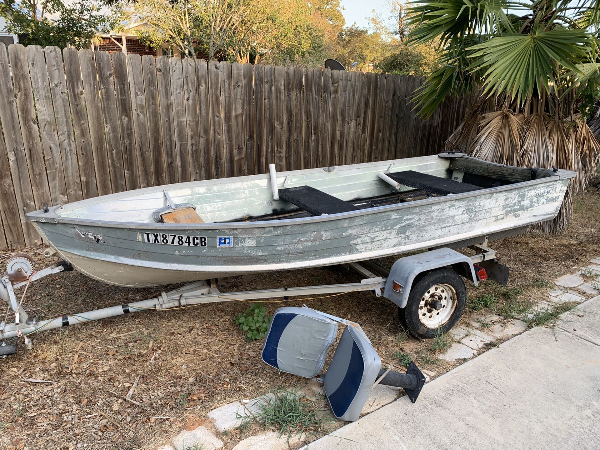 12ft vhull starcraft jon boat, outboard, trolling, and trailer included