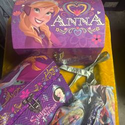 2 Frozen Lock Boxes And One Bag Elsa And Anna Frozen 