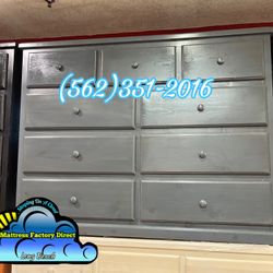Nine Drawer Grey Pinewood Dresser Cajonera Comoda Nueva 
